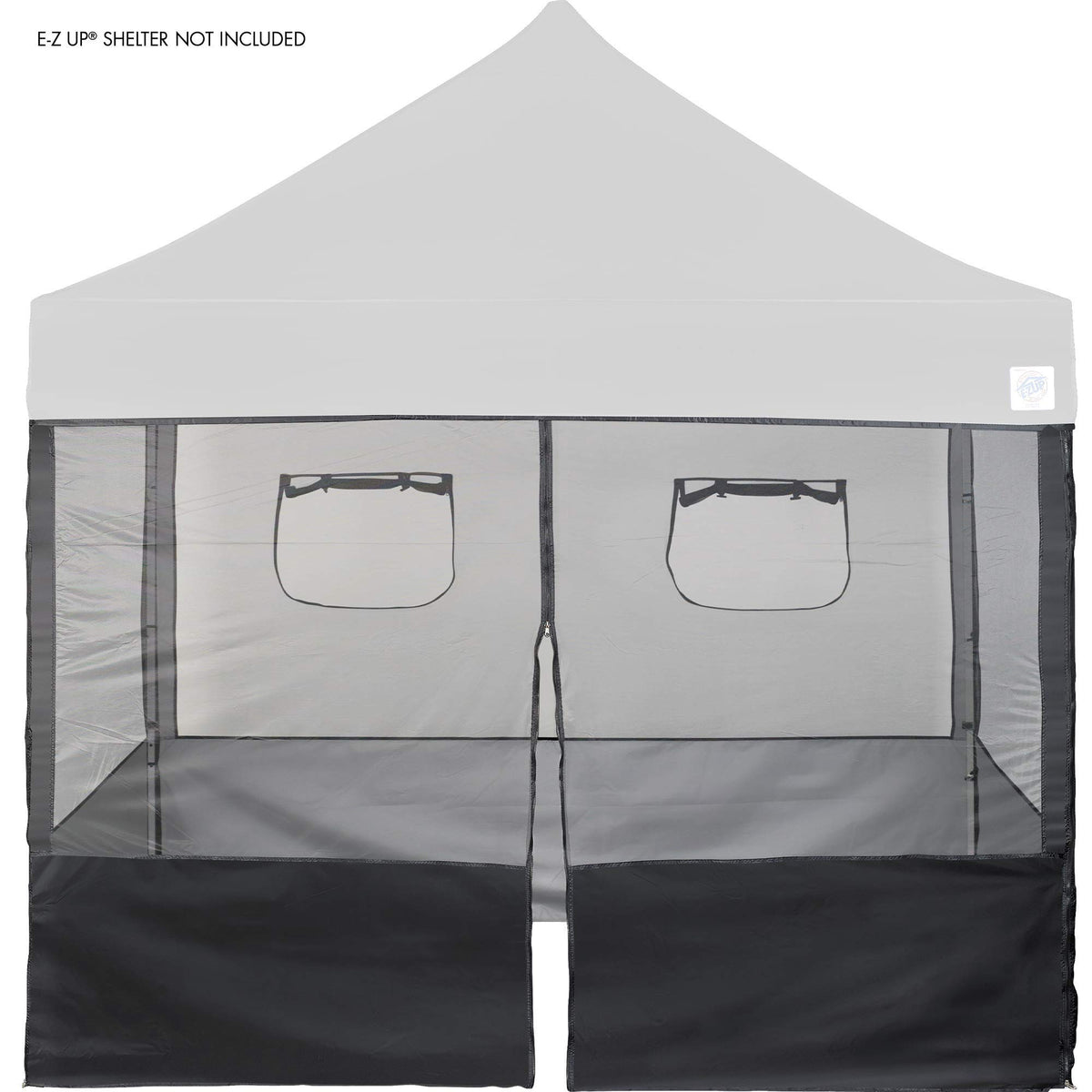 E-Z UP Food Booth mid-zip wall for easy access and airflow