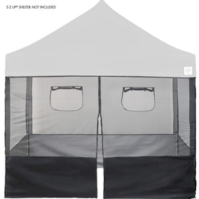E-Z UP Food Booth mid-zip wall for easy access and airflow