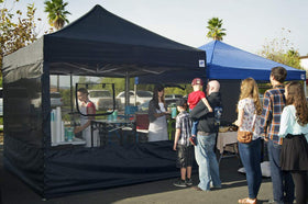 E-Z UP Food Booth truss clip attachment ensures quick setup