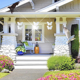 EACILLES butterfly disc mirror sunbeam distracts birds with shifting light.