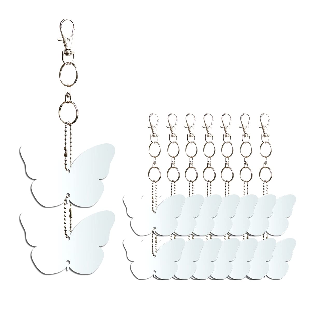 EACILLES butterfly disc scarer setup deters birds with sunlight reflections.