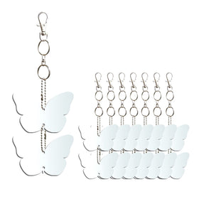 EACILLES butterfly disc scarer setup deters birds with sunlight reflections.