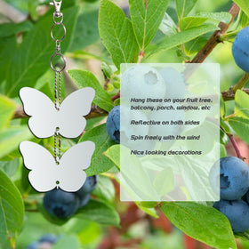 EACILLES butterfly disc yard protection reduces bird visits to fruit trees.