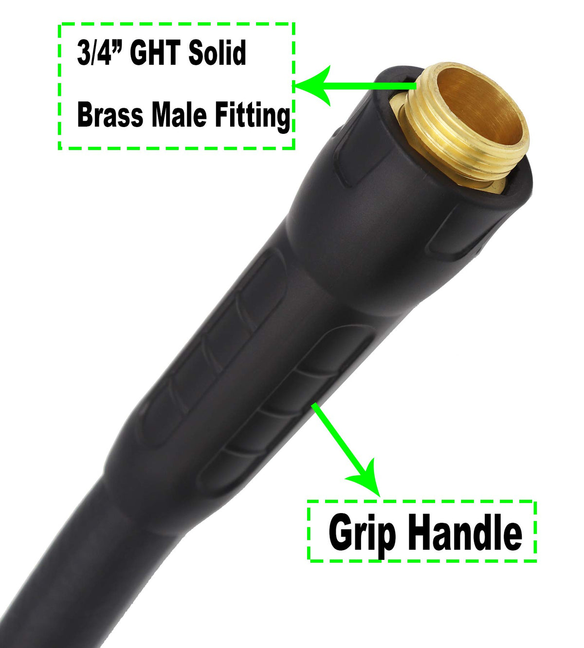 EADUTY Hybrid Lead In Garden Hose 6ft laid flat for compact storage.