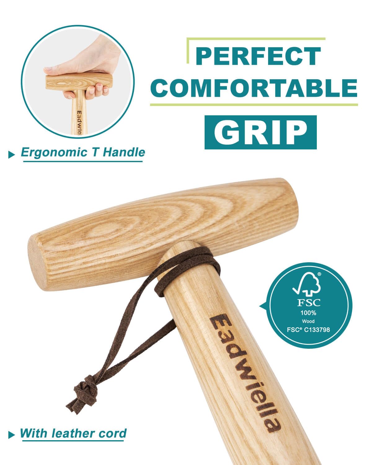 11-inch tool with 5-inch blade measures depth for consistent planting.