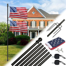 EAGLE TOP 10-foot flag pole base for stable in-ground display