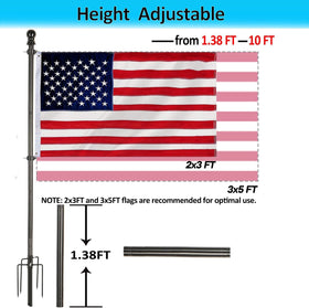 EAGLE TOP dual-flag capacity lets two flags fly together