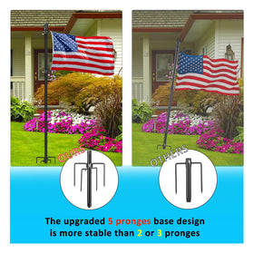 EAGLE TOP stainless-steel flag pole construction resists wind and corrosion