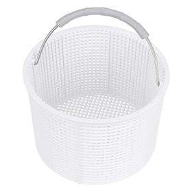 EAGLEGGO skimmer basket front view with durable handle for debris capture.