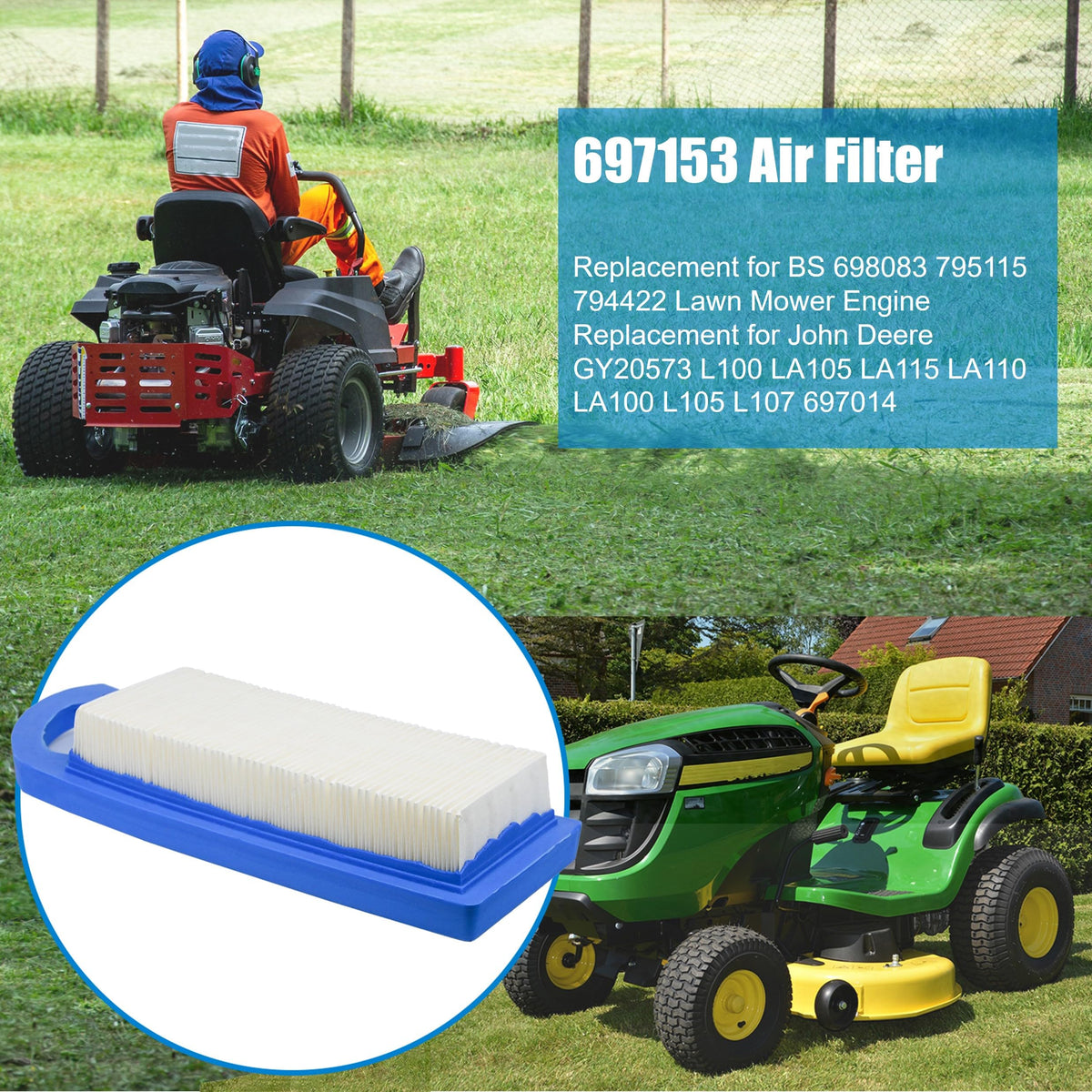 Eamonhigh air filter tune-up kit includes replacement parts for easy mower maintenance.