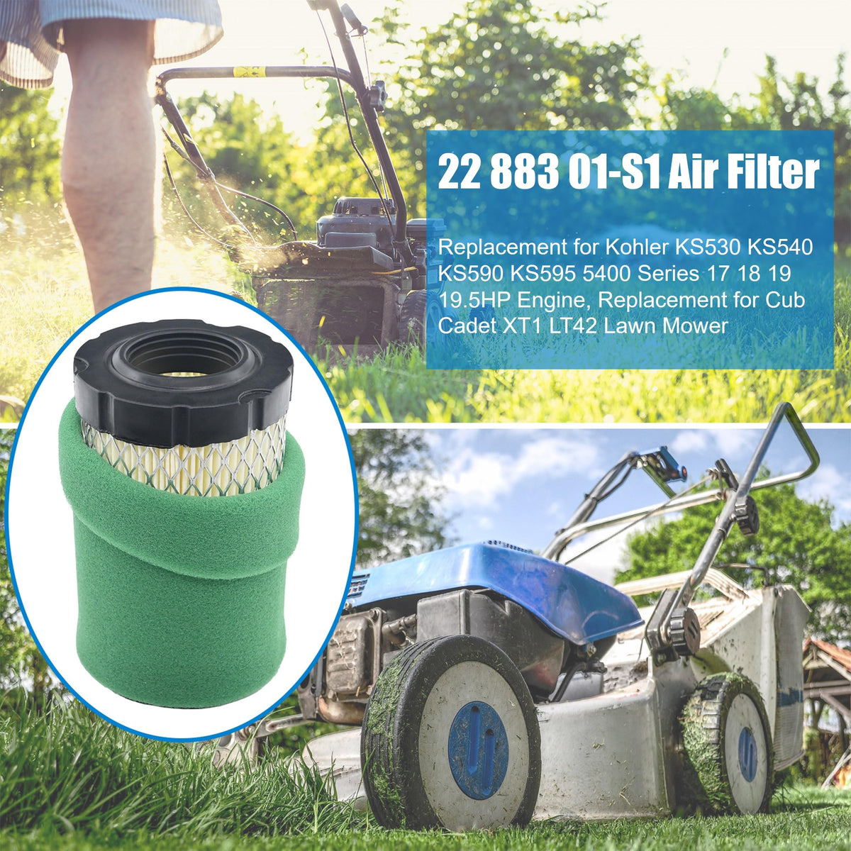 Eamonhigh XT1 pre-filter shields air filter from debris for longer service life.