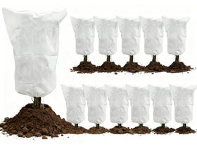 EAONE plant cover shields outdoor plants from winter frost.