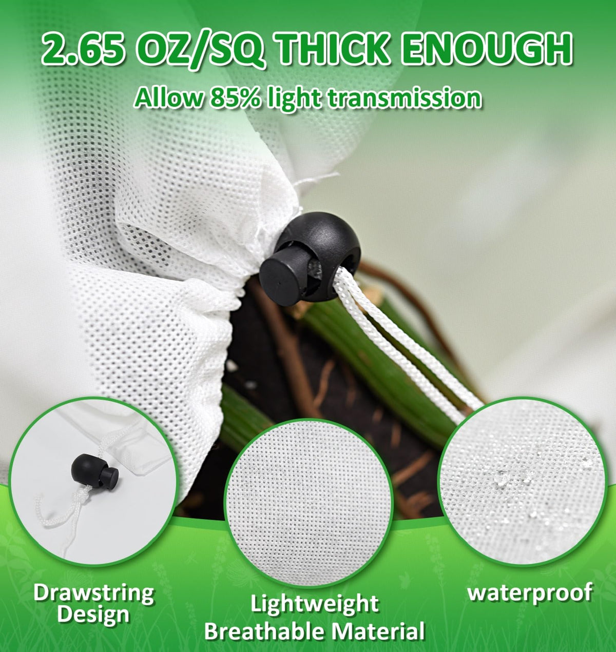EAONE breathable waterproof fabric blocks rain and snow while keeping moisture out.