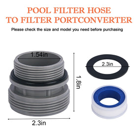 EAORBD 4560 kit shows four connectors for quick pool hose conversions