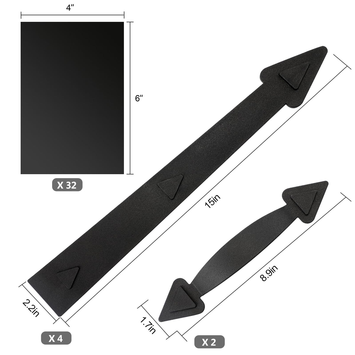 Eapele handles 2pcs provide easy decorative pull points for the kit.