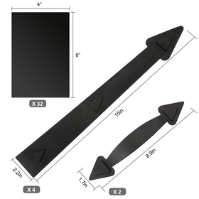 Eapele handles 2pcs provide easy decorative pull points for the kit.