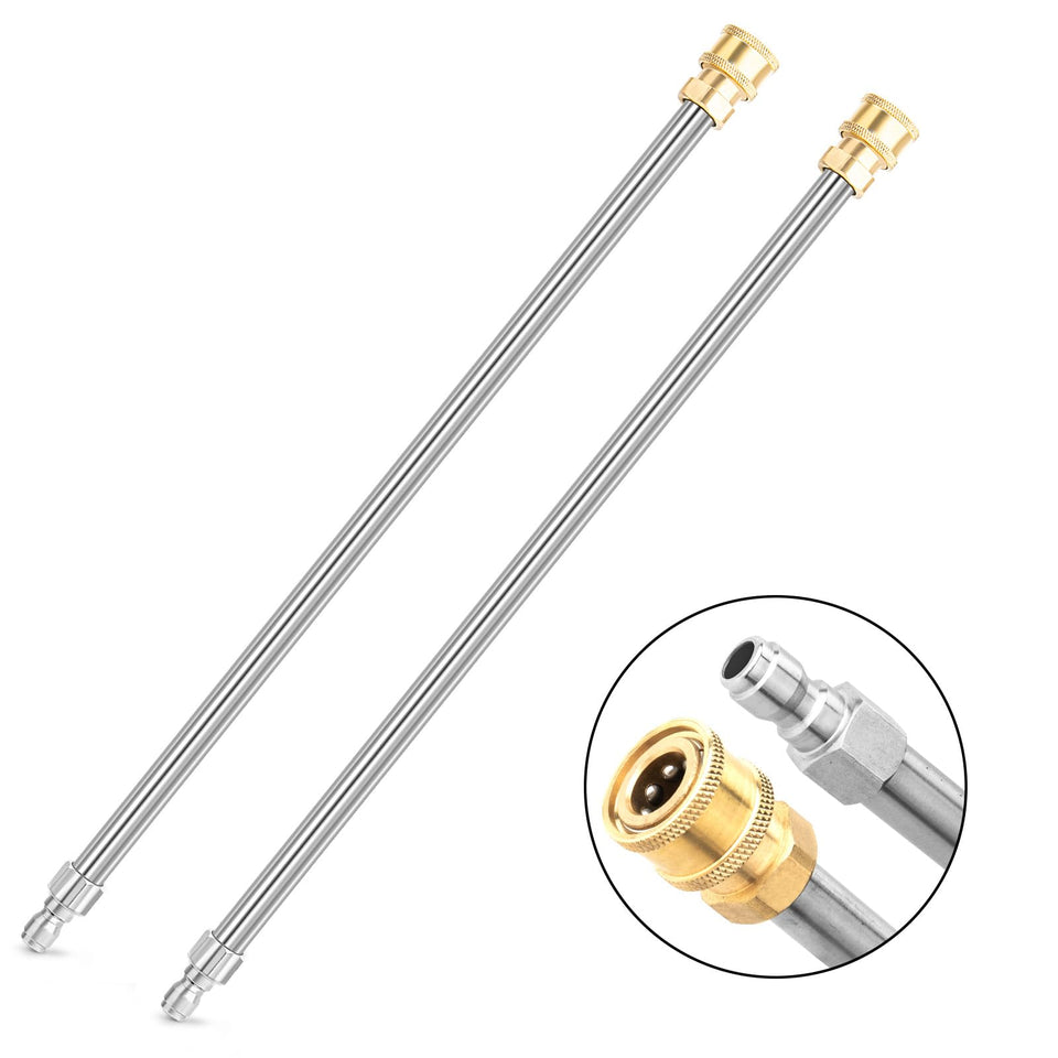 EARLEAS extension wand 17-inch stainless steel two-pack for tough cleaning tasks.
