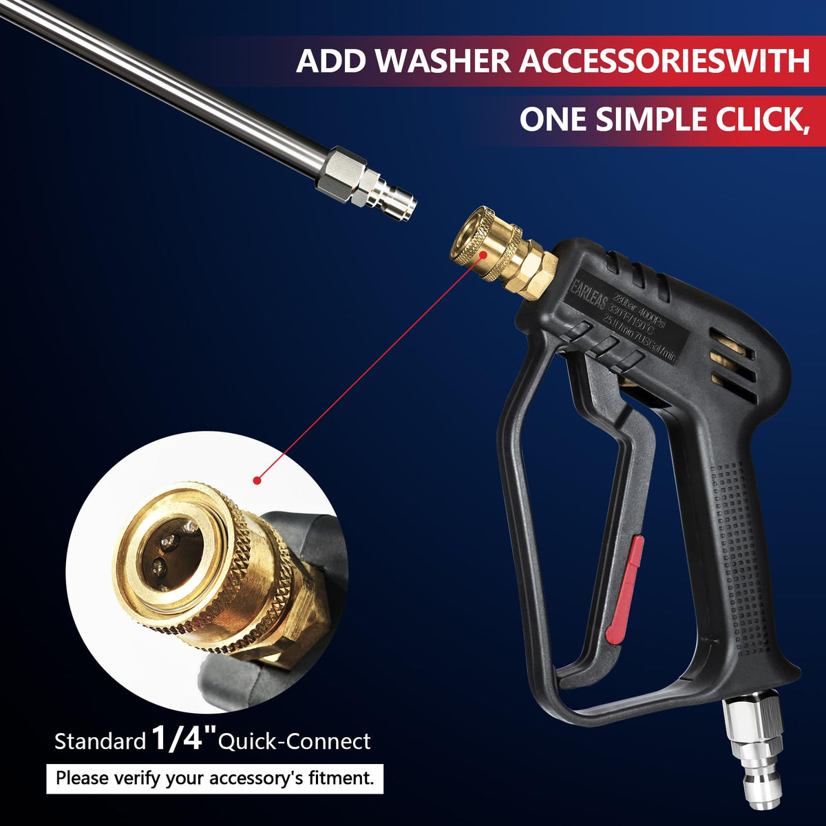EARLEAS 3/8-inch quick-connect inlet for versatile setups