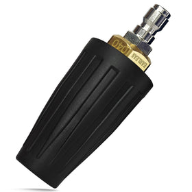 EARLEAS Turbo Nozzle close-up showing brass body and ceramic core for rugged cleaning power
