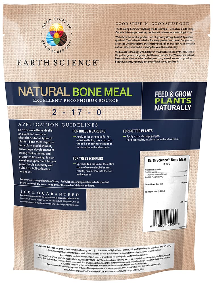 Close-up of bone meal granules showing nutrient-rich texture for roots.