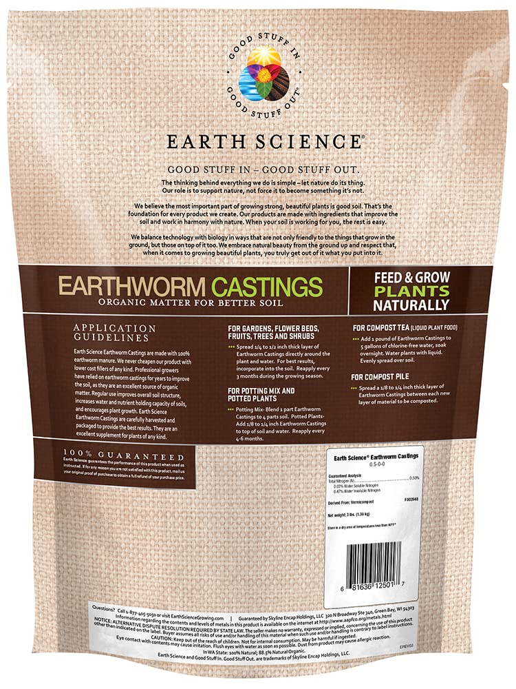 Pouring Earth Science castings to nourish containers and boost root growth.