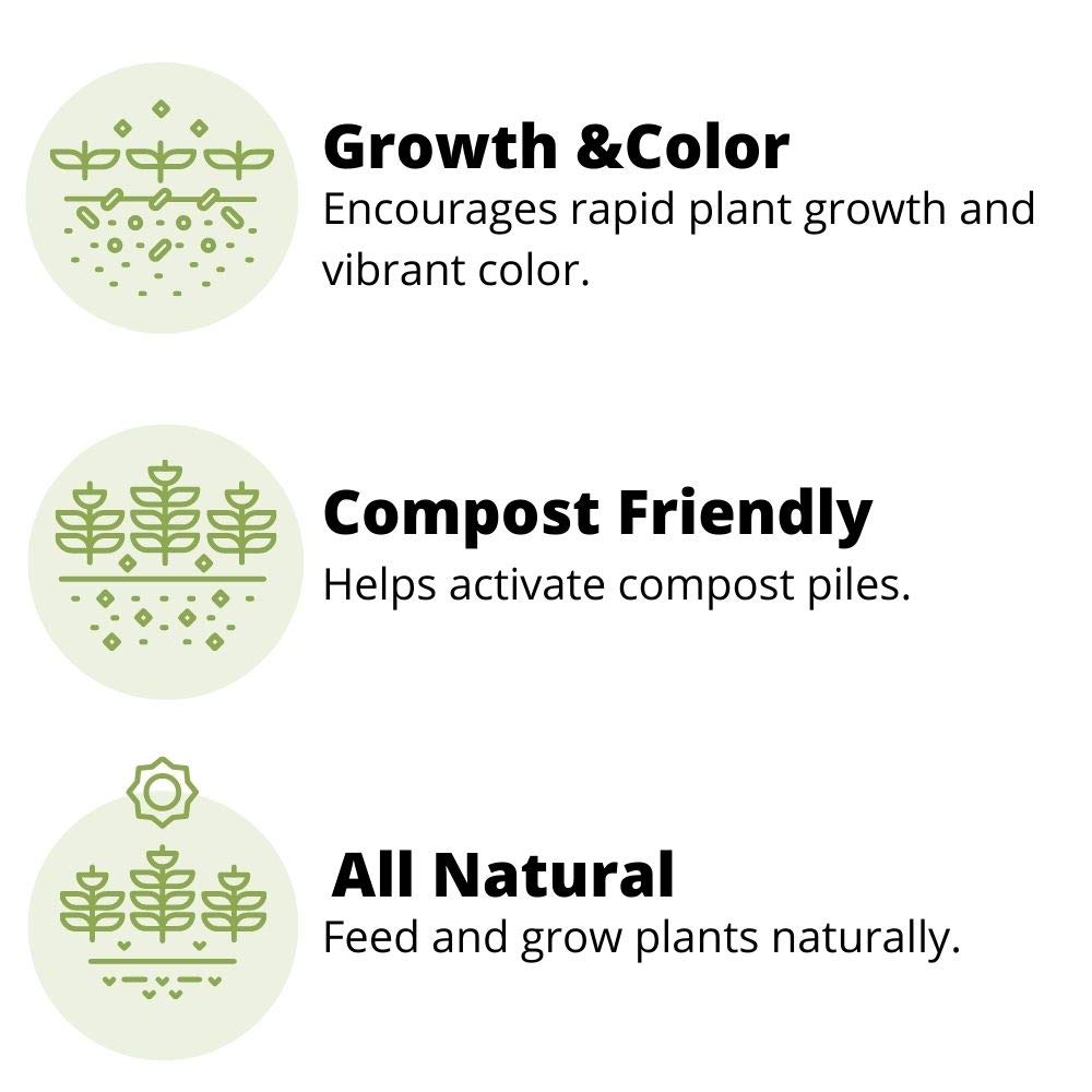 Earth Science blood meal speeds compost activation by enriching high-carbon materials.