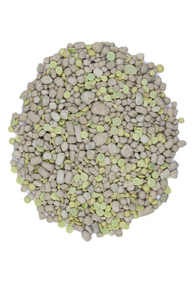 Earth Science sulfur granules lowering soil pH to support hydrangeas and blueberries