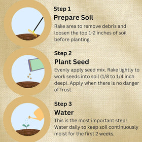 Earth Science Non-GMO, pet-safe seed mix supports responsible gardening.