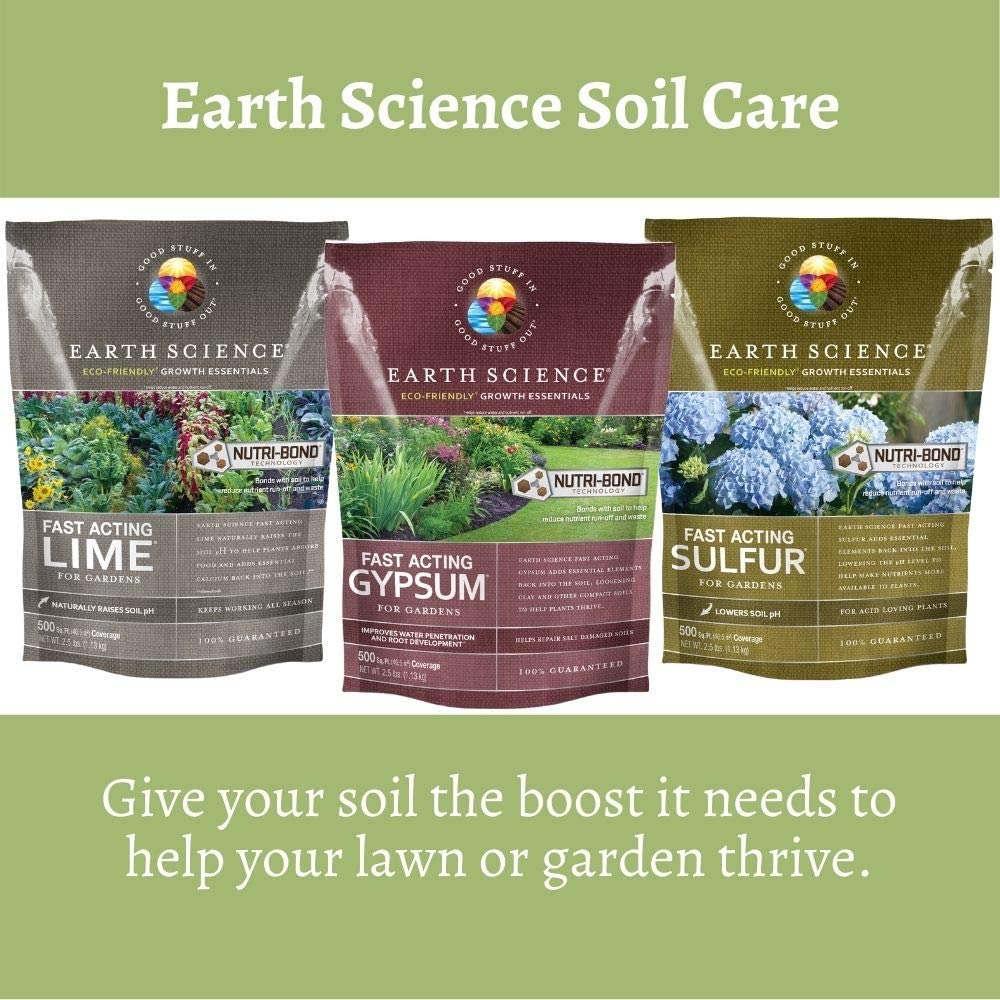 Earth Science recommended for clay soils to improve water penetration and workability.