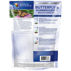 Earth Science wildflower seed blend bloom closeup showcasing diverse petals and color.