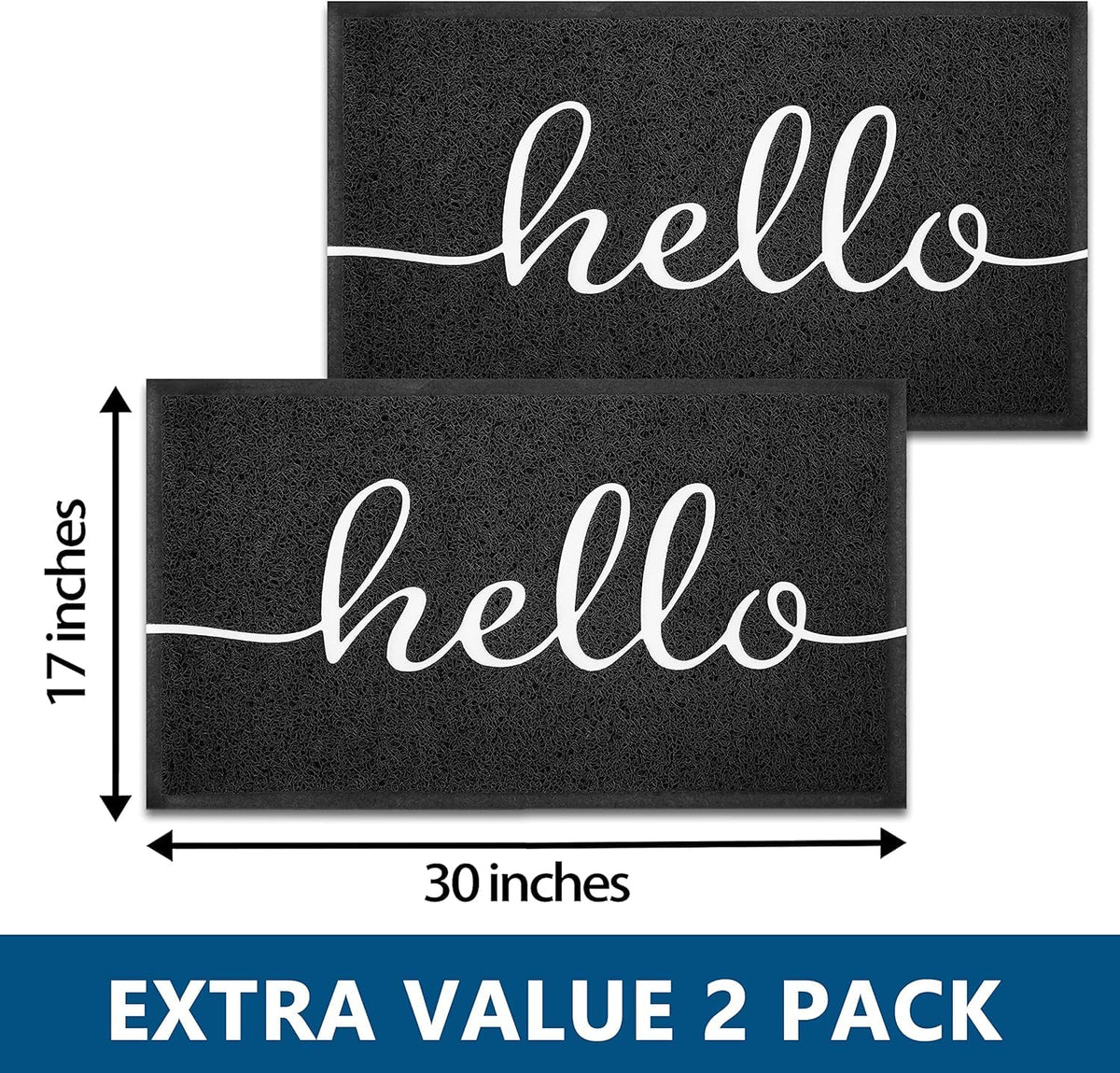 Earthall Hello non slip backing keeps the mat in place.