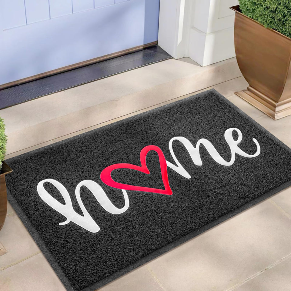 Earthall door mat outdoor entrance with durable low profile edge for easy door clearance.