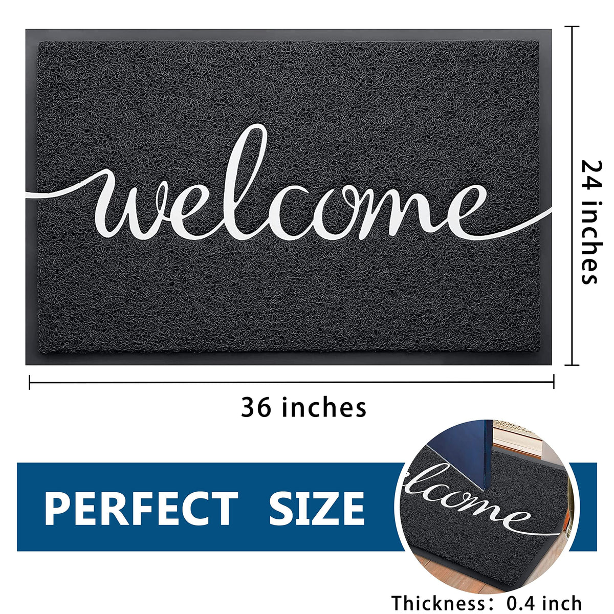 Earthall doormat for outside and inside entrances guards floors against mud
