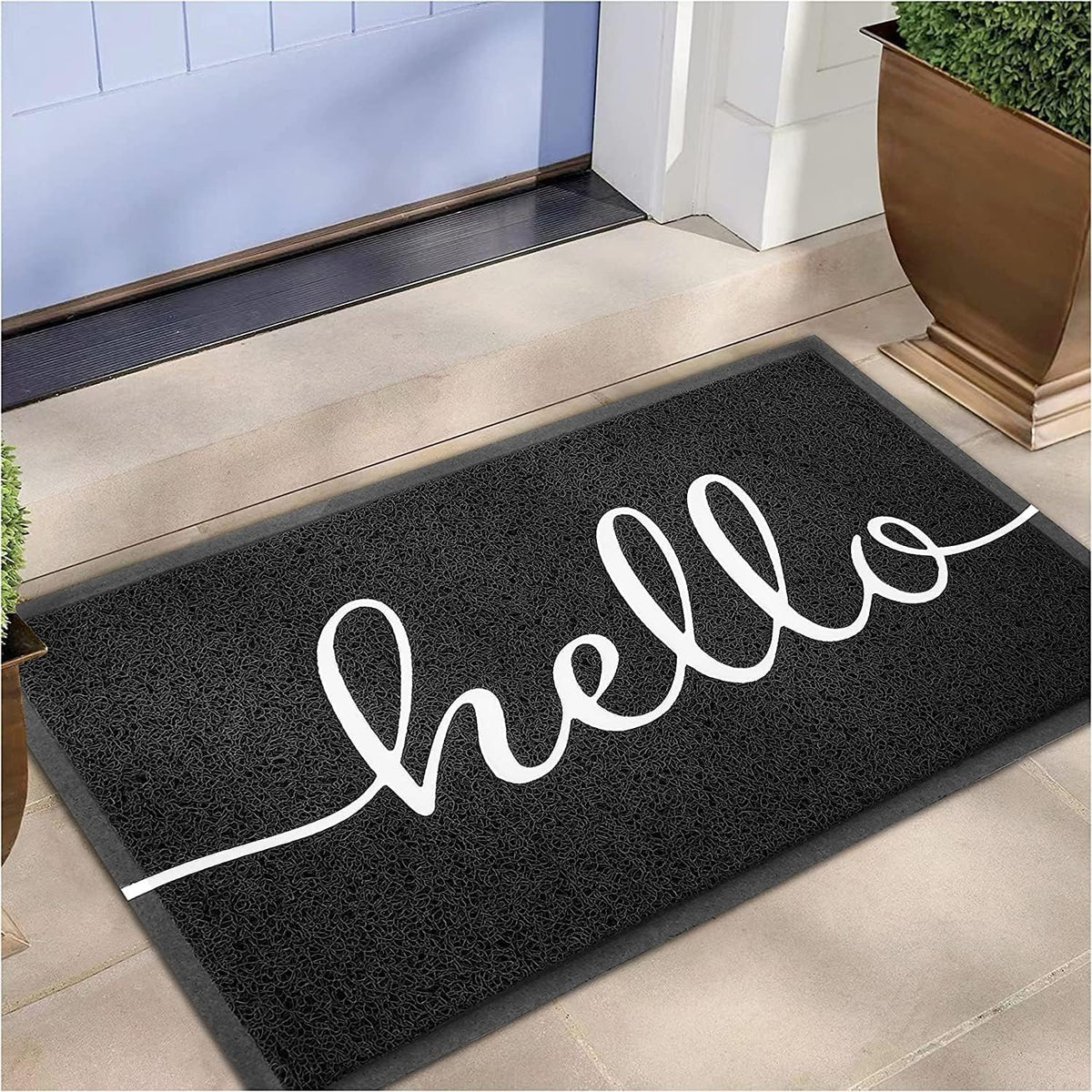 EARTHALL Funny Hello Mat outdoor porch traps dirt and welcomes guests.