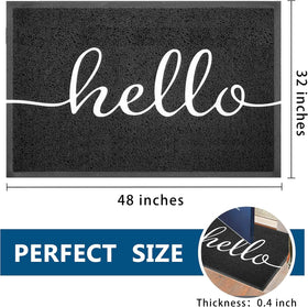 Earthall Hello doormat on front porch, durable, easy to clean, weather-ready.