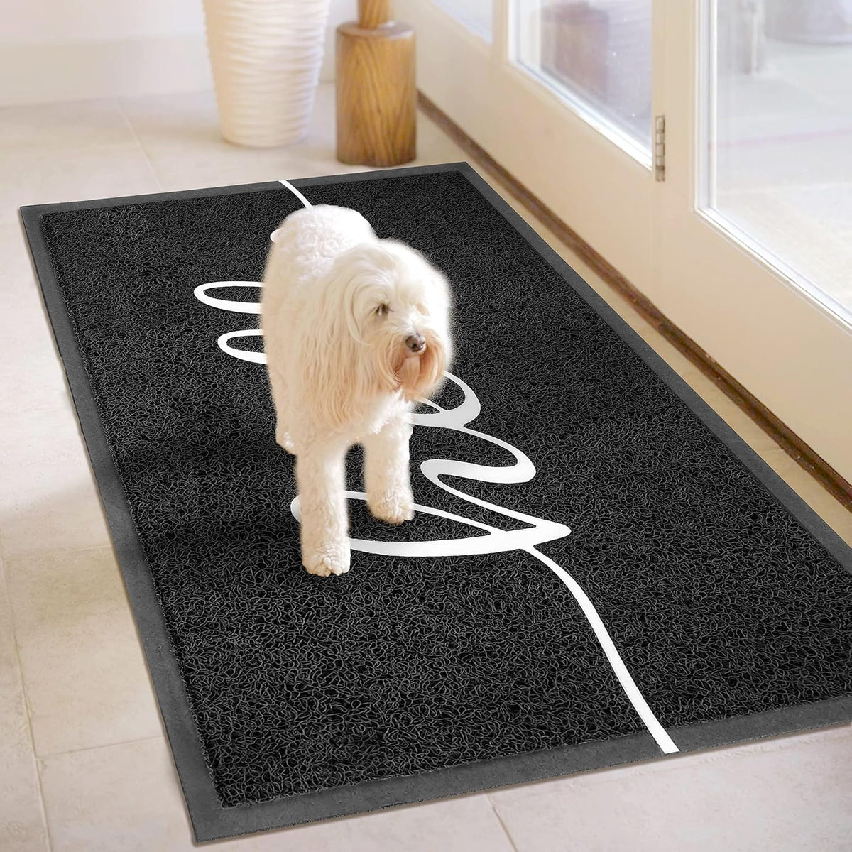 Earthall Hello mat's non-slip backing keeps it in place for kids.