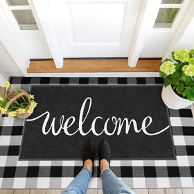 Earthall non-slip rubber back keeps the mat securely in place on any floor.