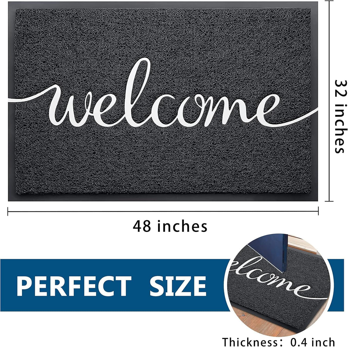 Earthall entryway mat for indoor-outdoor use, easy to clean and lay flat.