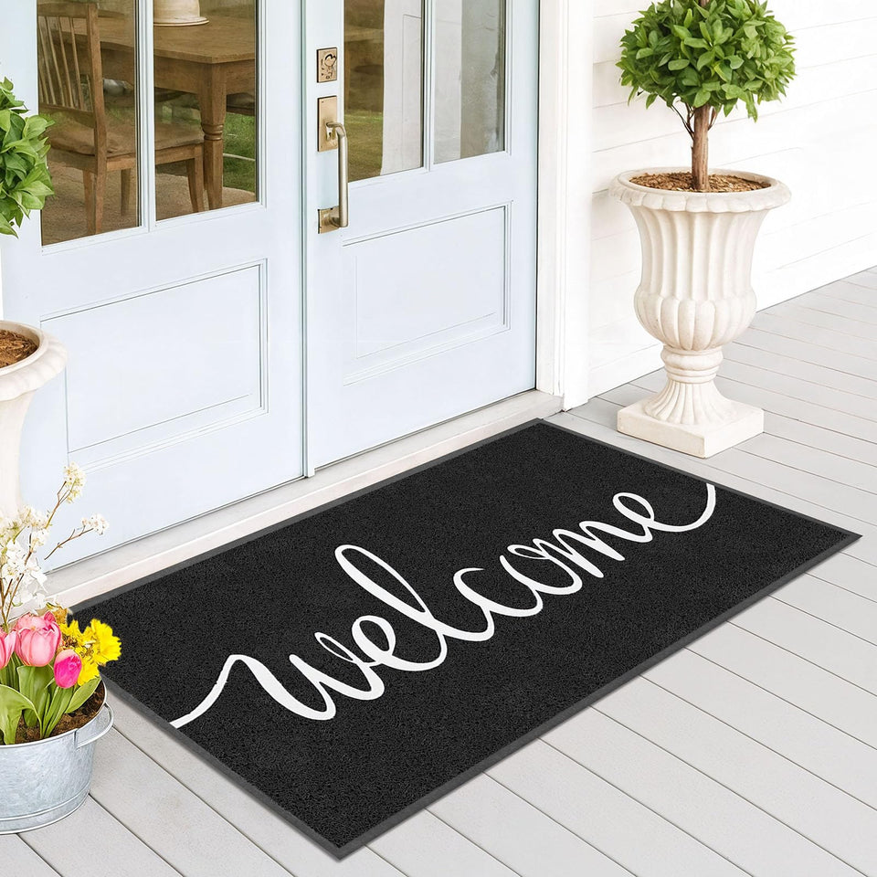Earthall welcome mat front door showing inviting design and greeting purpose.