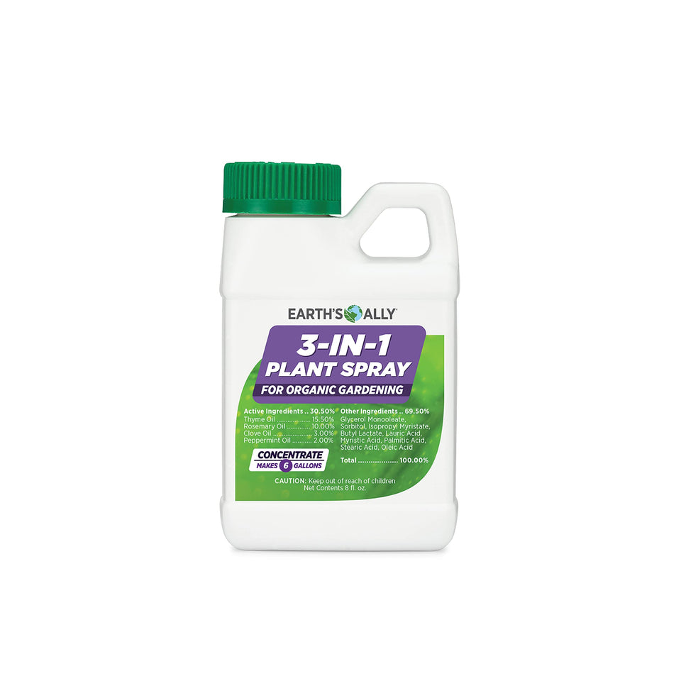 Earth's Ally 3-in-1 spray bottle protects plants from pests