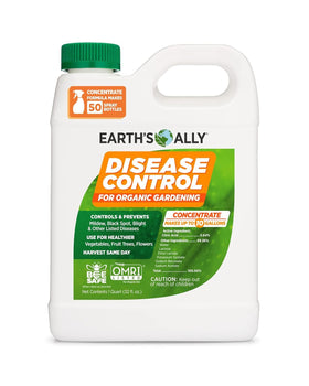 Earth’s Ally Disease Control Concentrate bottle ready for plant disease protection