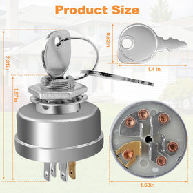 Earthtec ignition switch for Exmark Lazer Z, smooth operation and easy installation.