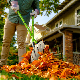 Earthwise Gator Grabber handles leaves, pinecones, and nuts with ease.