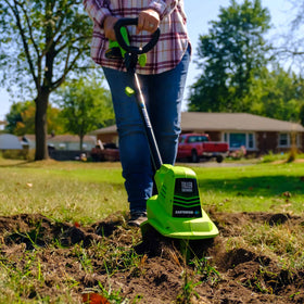 Earthwise TC70020IT compact design enabling easy transport around yard
