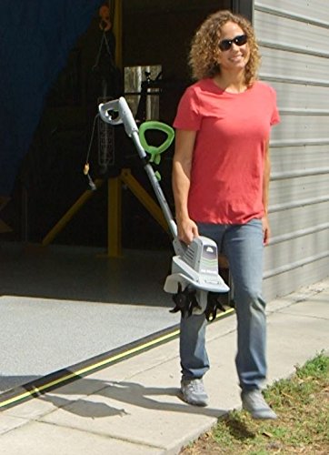 Earthwise TC70025 tiller with soft ergonomic grip for comfortable operation