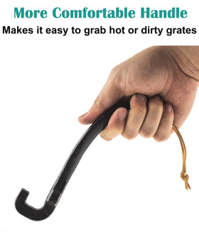 EasiBBQ durable cast iron construction for long-lasting grilling tool.