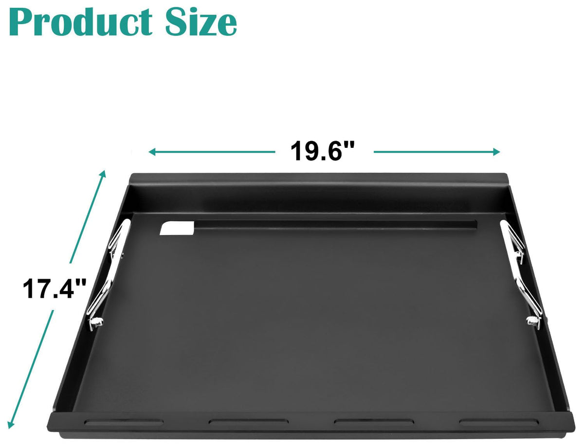 Close-up of EasiBBQ coating on the griddle surface for durability and easy cleaning