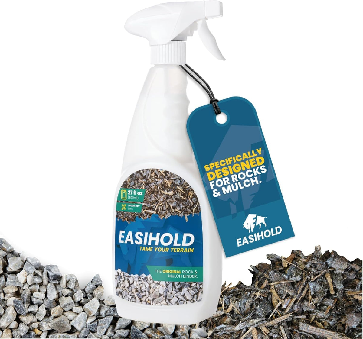 Easihold VUBA HandySpray bottle demonstrates quick, ready-to-use garden adhesive in action.