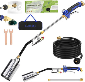 EASITALY propane torch with storage bag keeps parts organized for easy setup