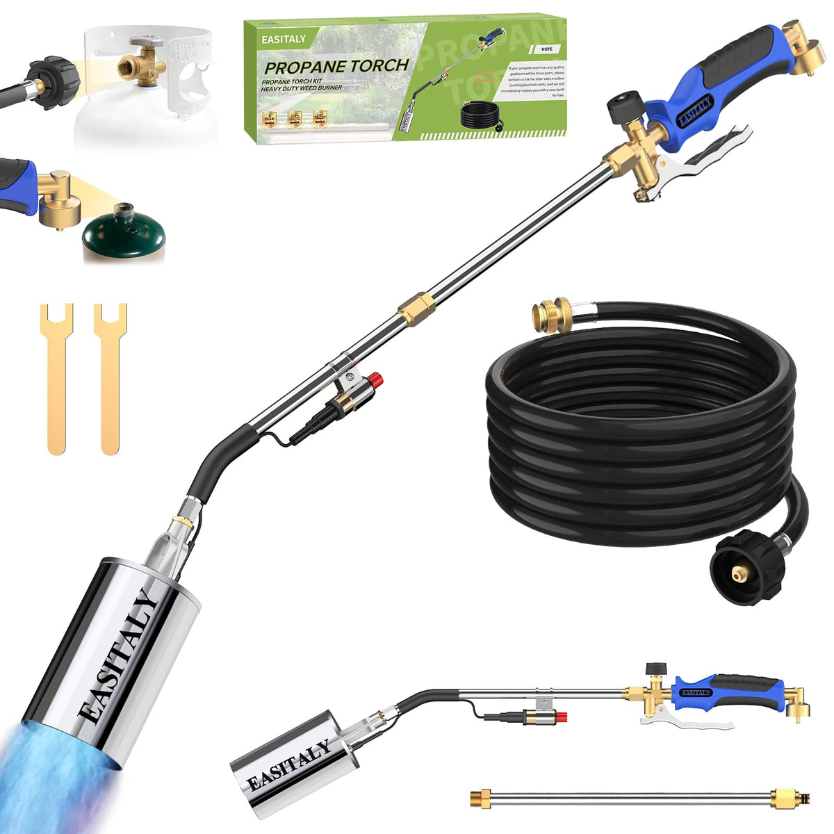 EASITALY propane torch with detachable design enables quick setups.